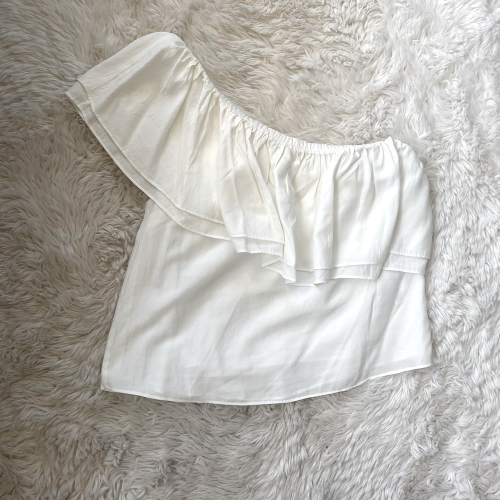 White One Shoulder Top